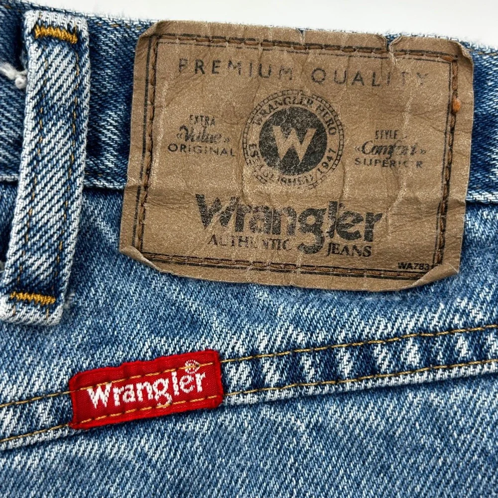 Wrangler Regular Fit Blue Jeans Mens 38x32 Cotton Denim Workwear